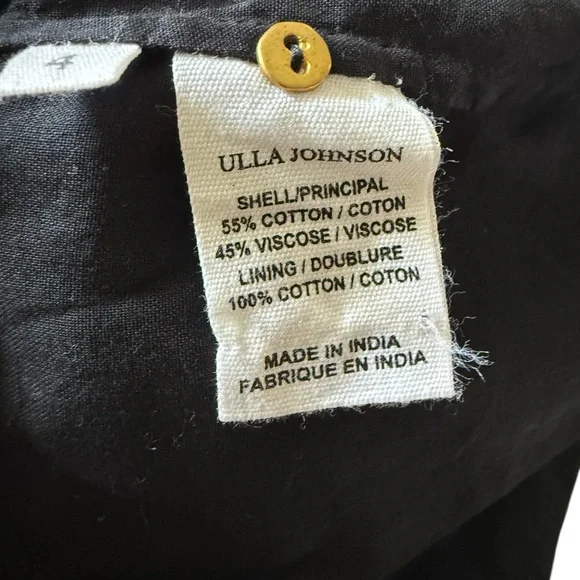 Ulla Johnson Jolie Black Lace Long Sleeve Dress SZ 4 - Picture 14 of 14